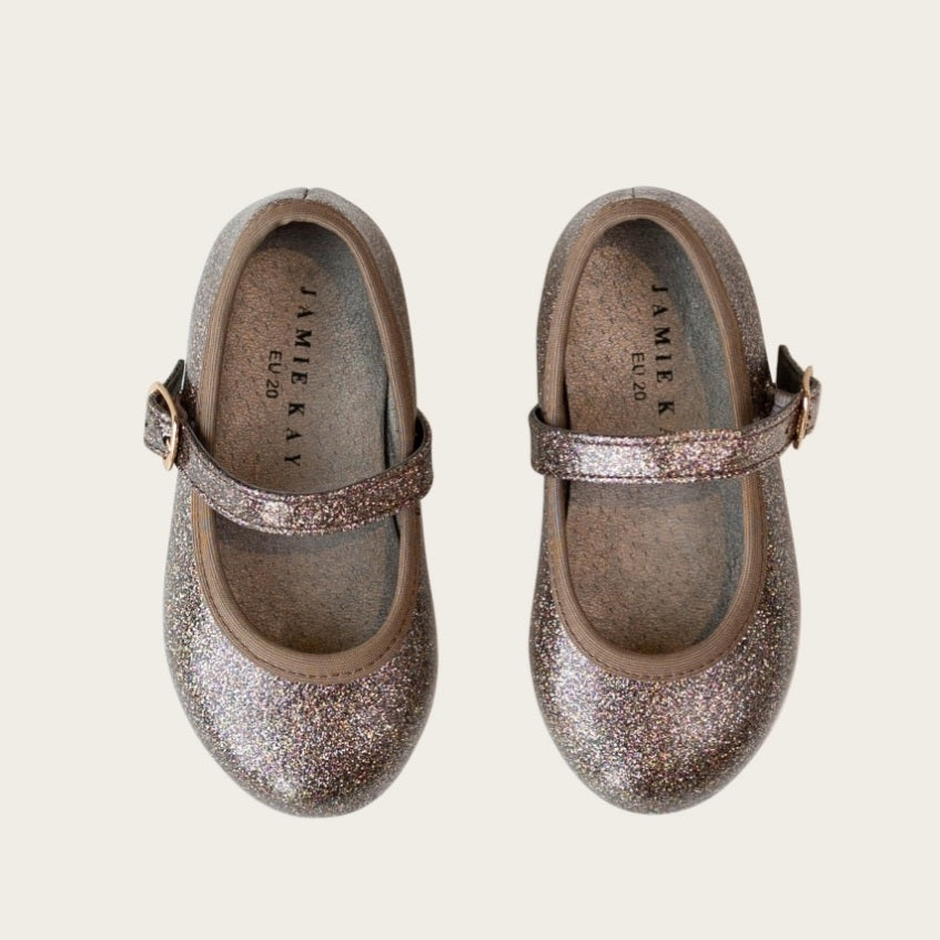 Jamie Kay Ballerina Flats- Glitter Bronze