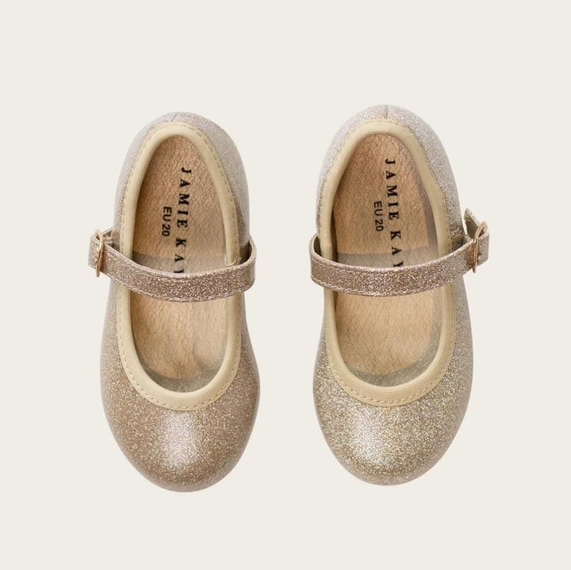 Jamie Kay Ballerina Flats- Glitter Gold