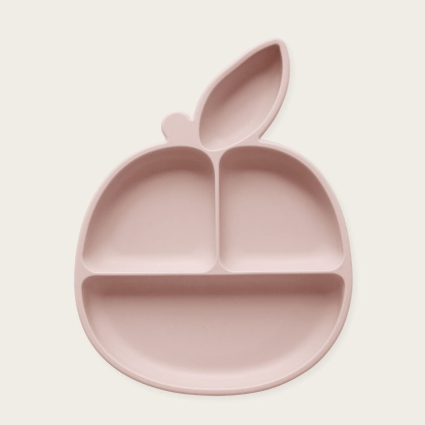Jamie Kay Silicone Apple Plate ~ Blush